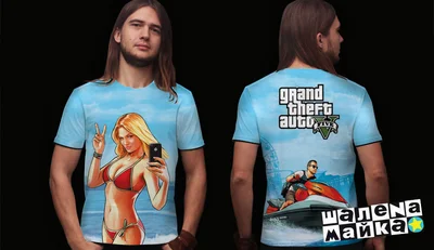 Футболки с полной запечаткой: GTA 5 Beach